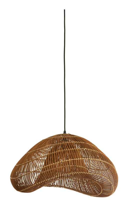 Light & Living Hanglamp Janzur Rotan, 54cm - Donkerbruin - Ovaal