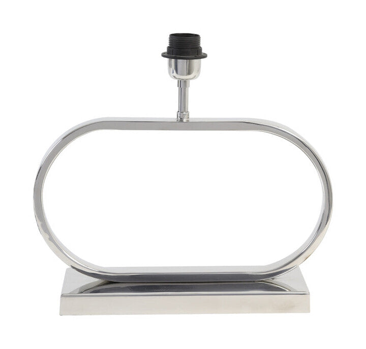 Light & Living Lampvoet Jamiro 29cm - Nikkel (excl. kap) - Ovaal
