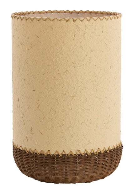 Light & Living Tafellamp Tio Papier en rotan, 46cm - BEIGE - Rond