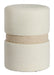 Light & Living Poef Novira 35cm - Crème/Beige - Rond