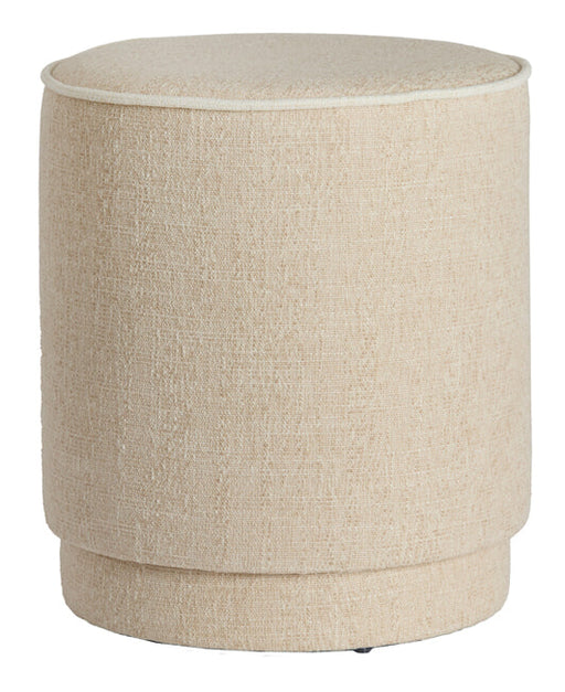 Light & Living Poef Rosin 40cm - Beige - Rond