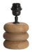 Light & Living Lampvoet Budongo Hout, 12cm - Grijs/Donkerbruin (excl. kap)