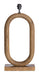Light & Living Ovale Tafellamp Paceco Hout, 59cm - Grijs/Donkerbruin (excl. kap)