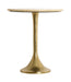 Light & Living Ronde Bijzettafel Tomar Marmerlook, Ø48cm - Beige,Goud