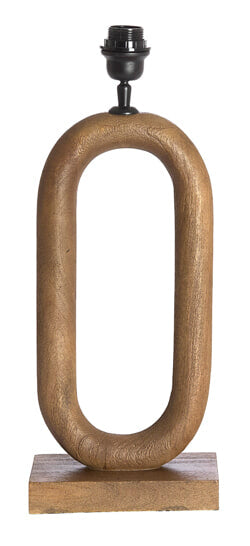 Light & Living Ovale Lampvoet Paceco Hout, 44cm - Grijs/Donkerbruin (excl. kap)