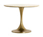 Light & Living Ronde Bijzettafel Tomar Marmerlook, Ø59cm - Beige,Goud