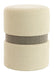 Light & Living Poef Novira 35cm - Crème/Grijs - Rond