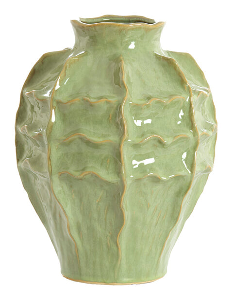 Light & Living Vaas Loseto Keramiek, 35cm - Groen - Rond