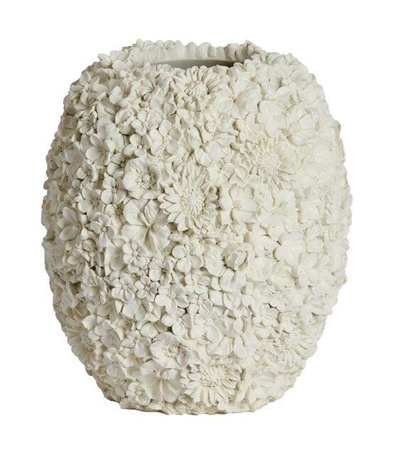 Light & Living Vaas Violeta 30cm - Crème - Rond