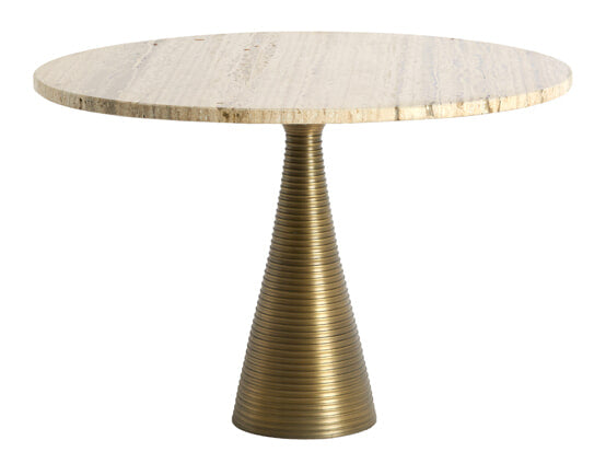 Light & Living Ronde Salontafel Bahia Travertinlook, Ø60cm - Zand