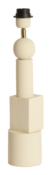 Light & Living Lampvoet Viviane 40cm - Crème (excl. kap) - Rond
