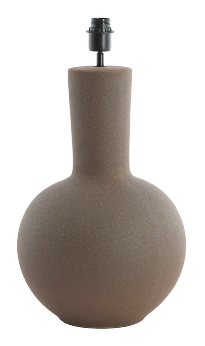 Light & Living Lampvoet Ulloa Keramiek, 62cm - Mat Donkerbruin (excl. kap) - Rond