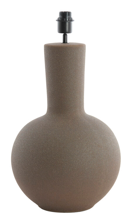 Light & Living Lampvoet Ulloa Keramiek, 62cm - Mat Donkerbruin (excl. kap) - Rond
