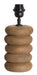 Light & Living Lampvoet Budongo Hout, 21cm - Grijs/Donkerbruin (excl. kap)