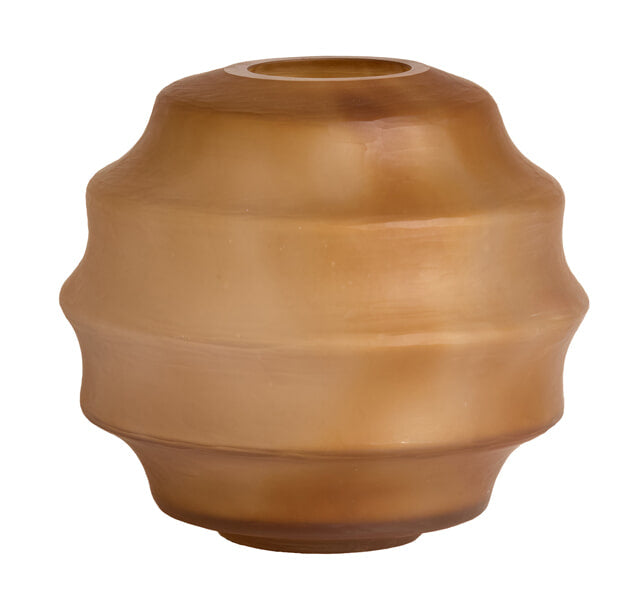 Light & Living Vaas Nayoro Glas, 29cm - Amber - Rond
