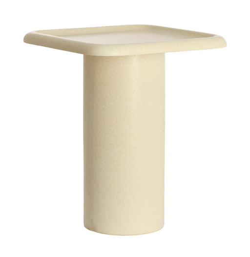 Light & Living Bijzettafel Luarca Keramiek, 40 x 40cm - Crème - Organisch