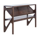 Light & Living Sidetable Yuki Mangohout & Glas, 119cm - Chocoladebruin