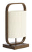 Light & Living Tafellamp Lecce Touw en bruine houtlook, 1-lamps - Donkerbruin