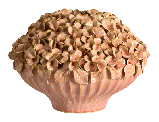 Light & Living Decoratieve Vaas Lirien Keramiek, 23cm - Roze - Rond