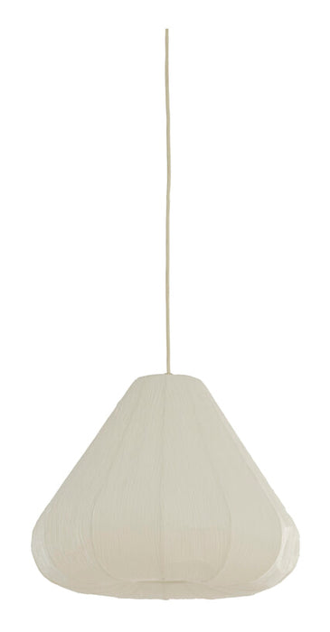 Light & Living Hanglamp Sarella Gevouwen papier, Ø45cm - WIT - Rond