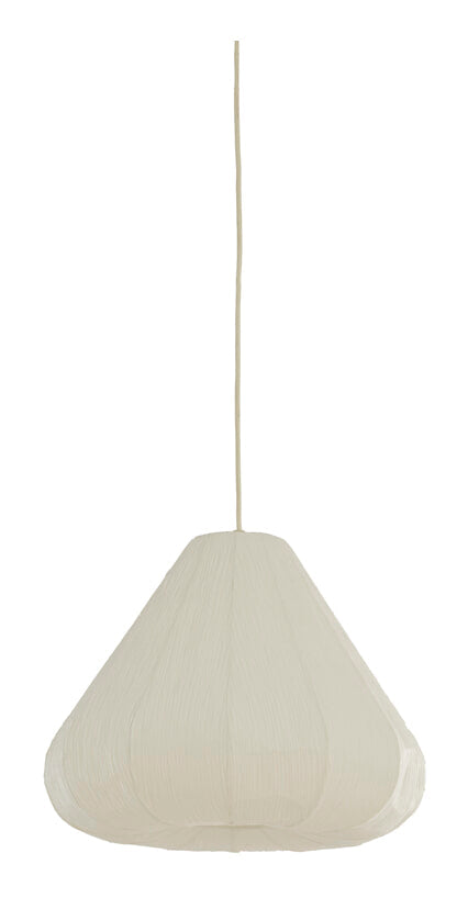 Light & Living Hanglamp Sarella Gevouwen papier, Ø45cm - WIT - Rond
