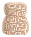 Light & Living Poef Leyla 40cm - Terracotta - Rond