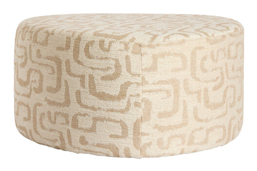 Light & Living Organische Poef Liberia 68 x 68cm - Beige/Zand
