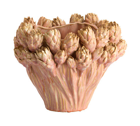 Light & Living Vaas Fynara Keramiek, 20cm - Lichtroze - Rond