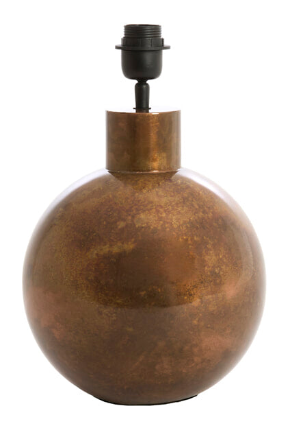 Light & Living Lampvoet Benu 33cm - Koper/Brons (excl. kap) - Rond
