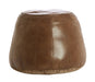 Light & Living Poef Dovio Leder, 56cm - Bruin - Rond