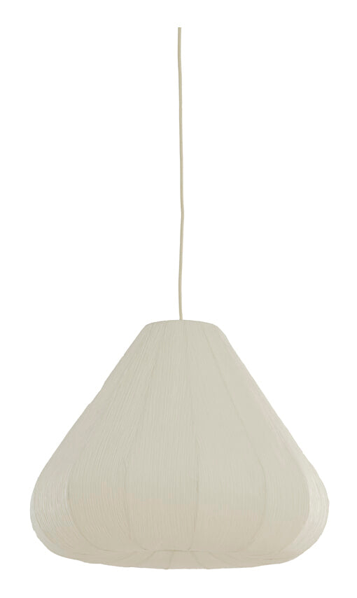 Light & Living Hanglamp Sarella Gevouwen papier, Ø57cm - WIT - Rond