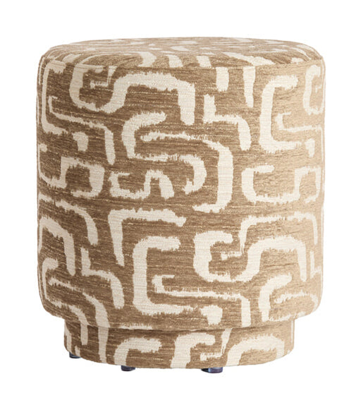 Light & Living Poef Davonte Ø40cm - Groengrijs/Beige - Rond