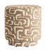 Light & Living Poef Davonte Ø40cm - Groengrijs/Beige - Rond