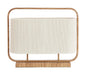 Light & Living Tafellamp Lecce Touw en naturel houtlook, 2-lamps - Crème