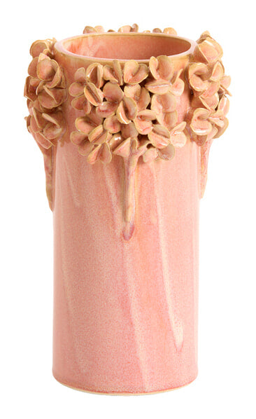 Light & Living Vaas Luserna Keramiek, 24cm - Roze - Rond