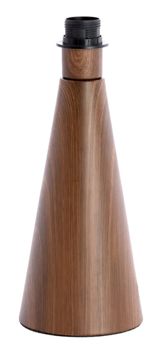 Light & Living Lampvoet Dinan Houtlook 33cm - Donkerbruin (excl. kap) - Rond
