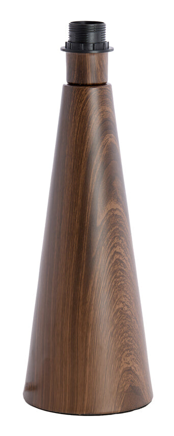 Light & Living Lampvoet Dinan Houtlook, 40cm (excl. kap) - Donkerbruin - Rond