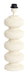 Light & Living Lampvoet Soroca 42cm - Crème (excl. kap) - Rond