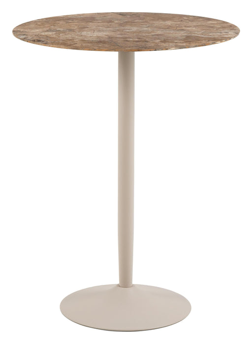 Bendt Ronde Bartafel Tempest Keramiek met marmerlook, 80cm - Bruin/Grijs - ThatLyfeStyle