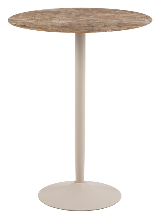 Bendt Ronde Bartafel Tempest Keramiek met marmerlook, 80cm - Bruin/Grijs - ThatLyfeStyle