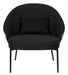 Dutchbone Fauteuil Rodin Essenhout en bouclé - Zwart