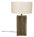 Dutchbone Tafellamp Rico Linnen, 62cm hoog - Goud