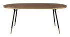 ZILT Eettafel Raziel, 200 x 90cm - Hout - Ovaal