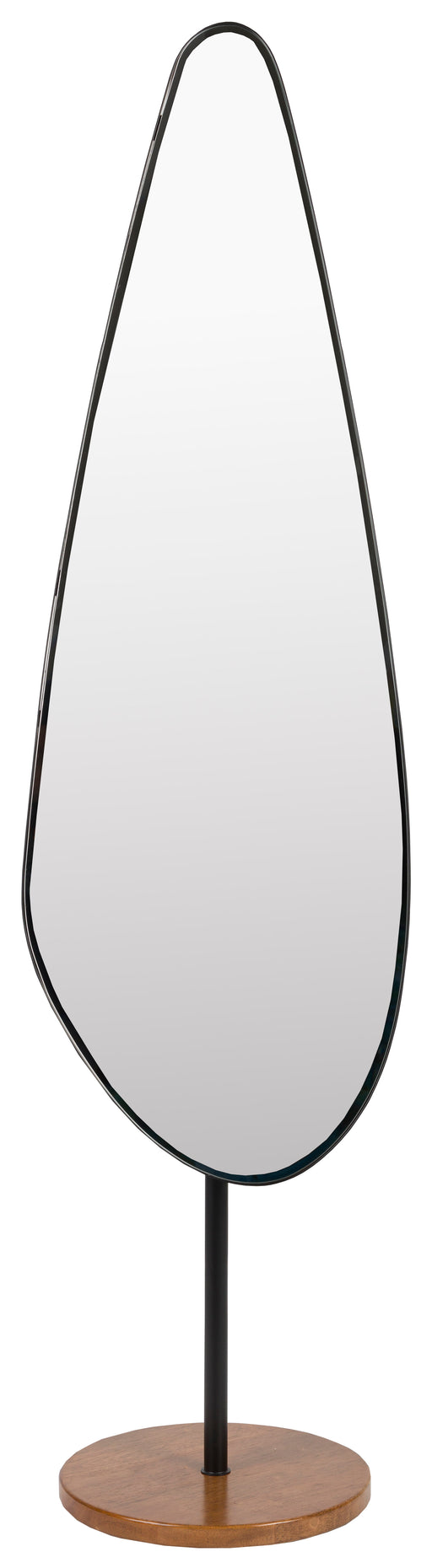 ZILT Staande Spiegel Katrinia Organisch, 135 x 40cm - Zwart