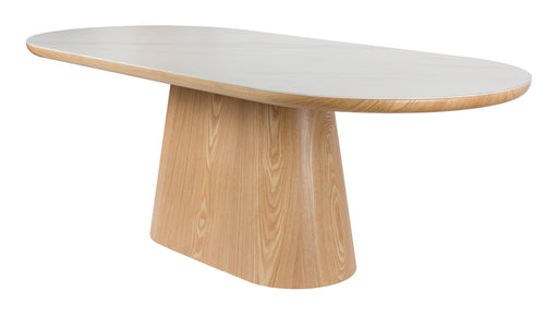 ZILT Ovale Eettafel Nathen MDF en marmerlook, 200 x 90cm - Ovaal