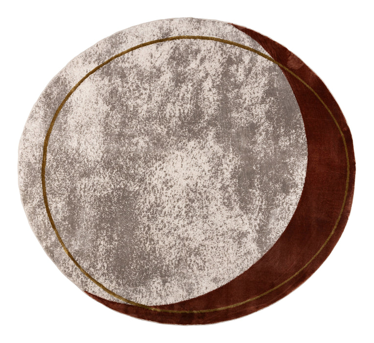 Zuiver Organisch Vloerkleed Noon 200 x 220cm - Bruin - Rond