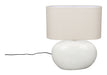 Dutchbone Tablelamp Hailey Linnen en keramiek, 50cm - Wit