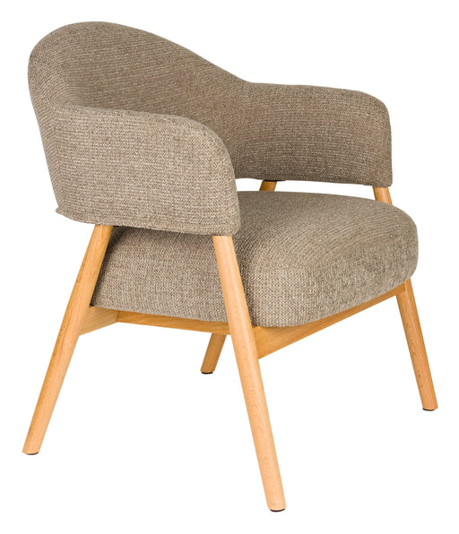 ZILT Fauteuil Shenae Bouclé - Donkerbruin