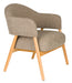 ZILT Fauteuil Shenae Bouclé - Donkerbruin