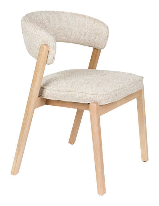 Zuiver Eetkamerstoel Bright Eikenhout en stof - Beige - ThatLyfeStyle